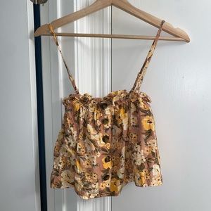 Floral Spaghetti Strapped Blouse